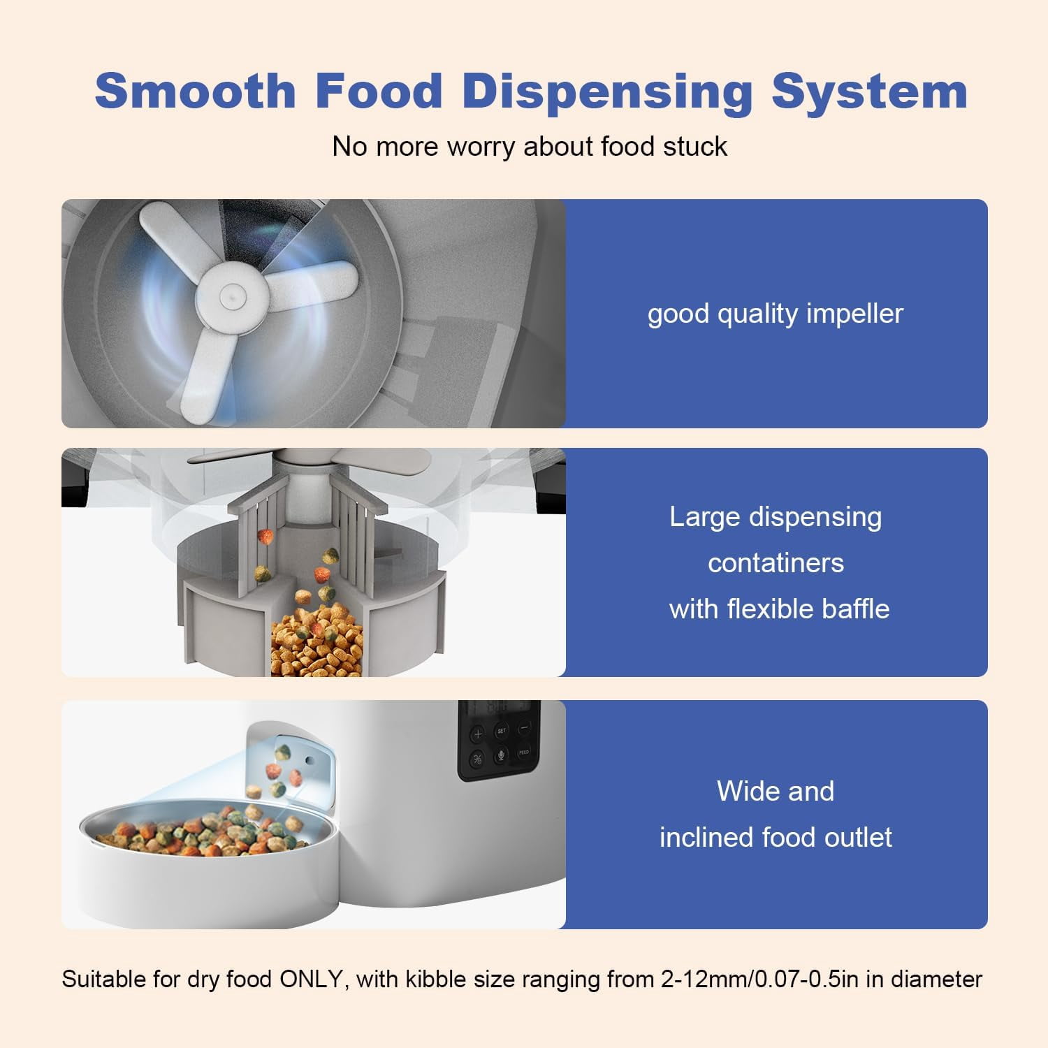 Automatic Cat Feeder 6L with Voice Recorder & Dual Power