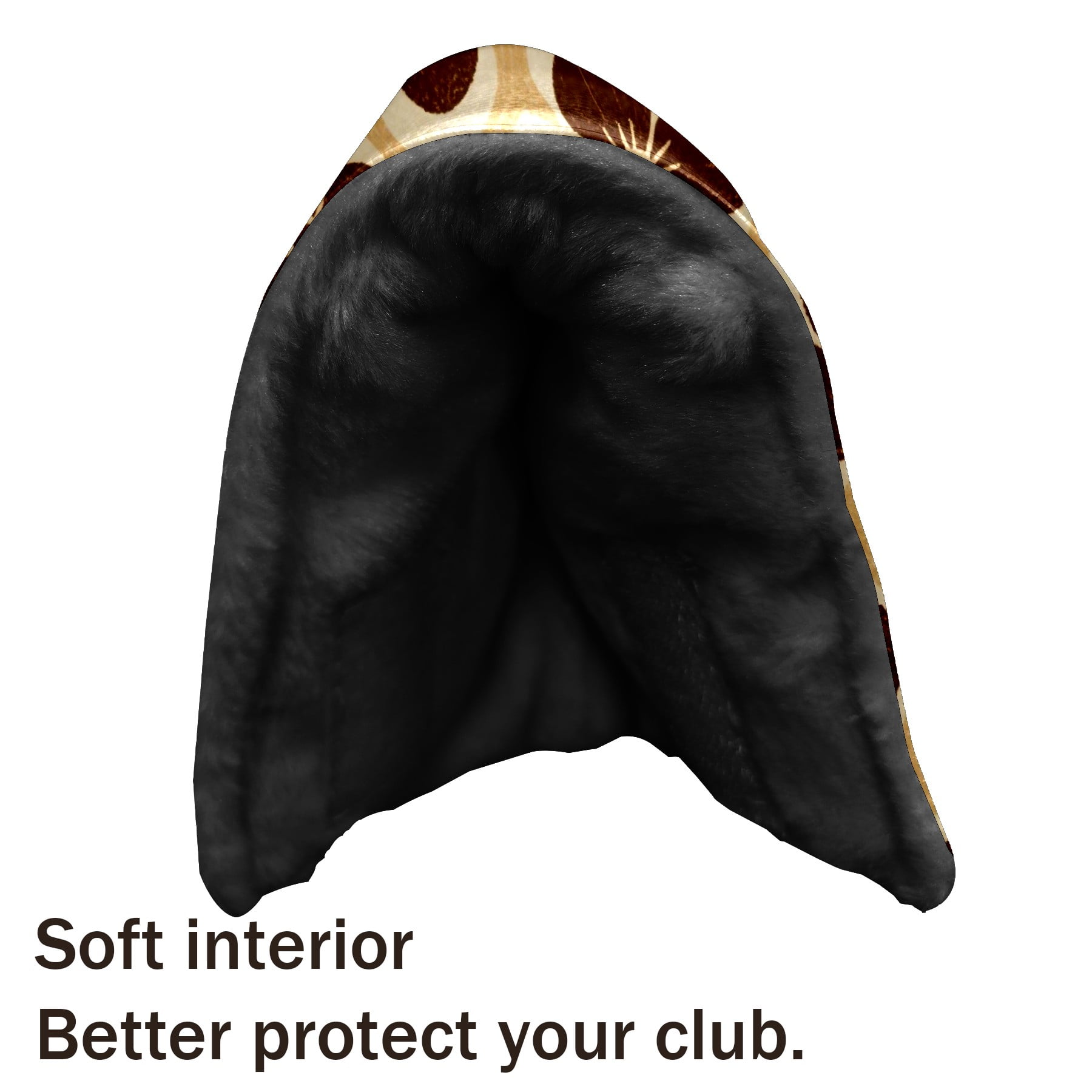 Golf Club Head Cover | Leather Golf Club Putte Headcover , Waterproof Golf Club Head Cover Set Driver Headcovers for Golf Clubs Men Women Brown Floral Design