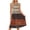 A70 Brown-Womens Midi Dress, variant on Mifsaly Womens Midi Dress Vintage Print Sleeveless Dresses Textured Everyday Travel Vacation Work Sundresses M