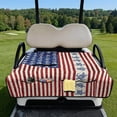 thumbnail image 2 of Pzuqiu Quilted 2-Person Golf Cart Seat Cover With 4 Pockets - Non Slip American Style Protector for EZGO Yamaha Club Car, 2 of 9