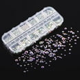 thumbnail image 3 of 2000 Pieces Flat Back Gems Round Crystal Rhinestones 6 Sizes (1.5-6 mm) with Pick Up Tweezer and Rhinestones Picking Pen for Crafts Nail Face Art Clothes Shoes Bags DIY (Crystal AB), 3 of 6