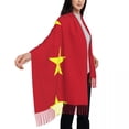 thumbnail image 3 of Vietnam Flag Women's Pashmina Shawl Wraps Fringe Scarf Long Large Scarf, 3 of 7