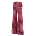 thumbnail image 3 of Made by Johnny Women's Chic Tie Dye Palazzo Pants M WINE, 3 of 4