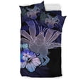 thumbnail image 3 of Juego de cama Niue - Cangrejo de coco azul púrpura e hibisco, 3 of 7