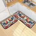 thumbnail image 7 of 2-Piece Kitchen Rugs Set Non-Slip Mats Carpet Floor for Kitchen, Bathroom (19.7"x27.6" & 19.7"x47.2") Male and Female Chickens, 7 of 7