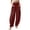 Wine, variant on Babysbule Womens Wide Leg Pants Women's Casual Loose Baggy Pocket Playsuit Trousers Overalls Cotton And Linen Pants
