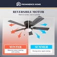 thumbnail image 3 of Prominence Home Benton 52" Indoor LED Ceiling Fan with Light and Pull Chain, Matte Black, 3 of 12