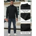 thumbnail image 6 of Pdbokew Men's Long Sleeve 1/4 Zipper Stand up Collar Warm Jacquard Sweatshirt Black 4XL, 6 of 9