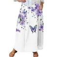 thumbnail image 2 of Mqqzkk Womens Plus Size Skirt Flower Graphic Print Midi Skirts Long Pleated High Waisted A Line Skirts With Side Pockets, 2 of 5