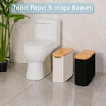 thumbnail image 6 of Toilet Paper Storage, Toilet Paper Basket with Lid, Bathroom Toilet Paper Storage Organizer, Free Standing Holder Up to 9 Mega Rolls, Black, 6 of 7