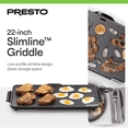 thumbnail image 2 of Presto 22" Slimline Griddle with Removable Handles and Ceramic Nonstick Surface, 2 of 12