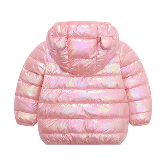 XBASW 1-5T Toddler Dazzle Color Winter Jacket Baby Hooded down Cotton Coat Jacket for Girls Boys Padded Puffer Warm Outerwear