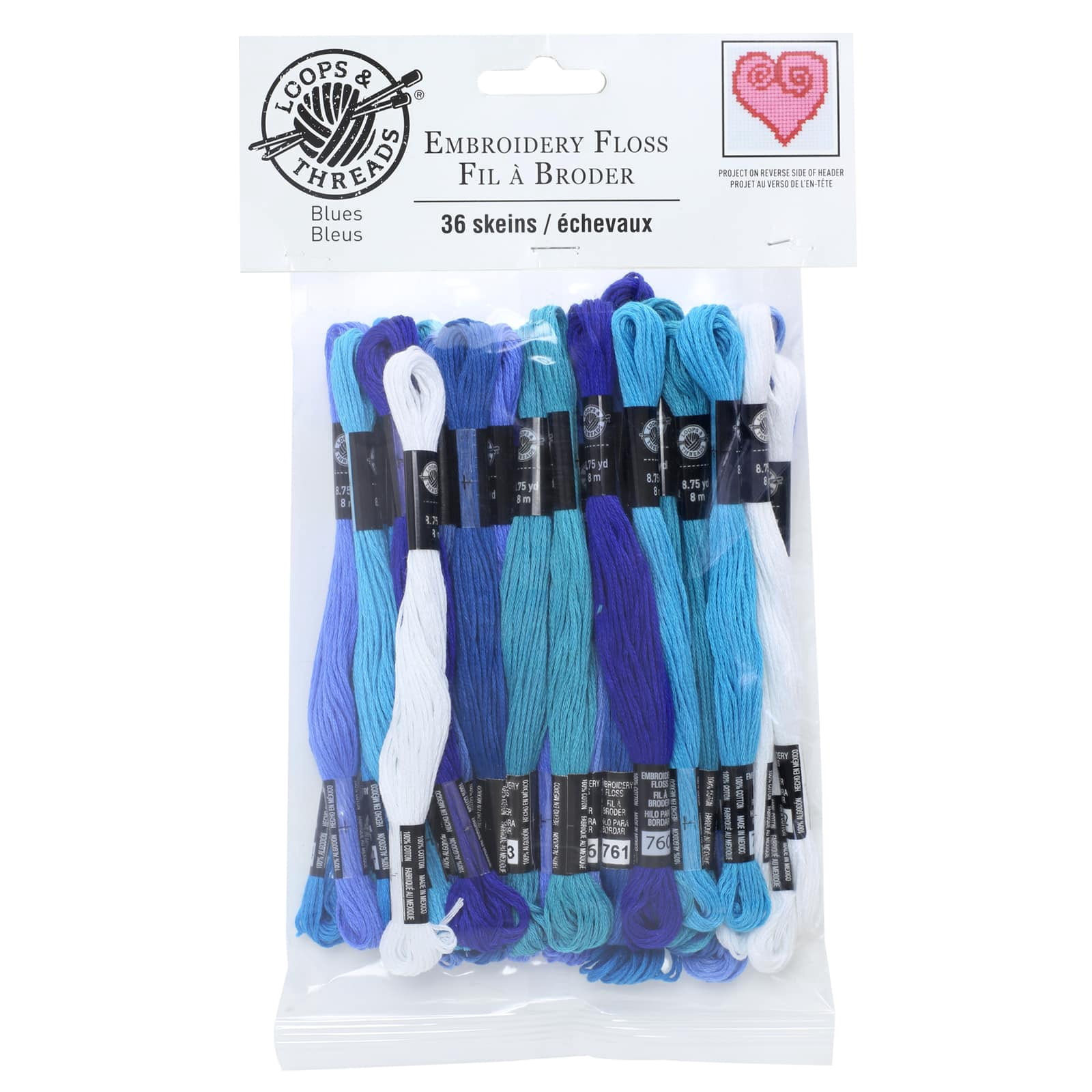 Loops & Threads Blues Embroidery Floss, 12 Packs: 36 ct. (432 total)