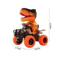 thumbnail image 3 of MesaSe 3Pcs Painted Children's Dinosaur Toy Animal Locomotive Simulation Inertial off-road Vehicle,Dinosaur Truck Toy,The Boy's Favorite Gift, 3 of 7