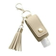 thumbnail image 2 of 30ml Hand Sanitizer Bottle with Keychain | Refillable PVC Travel Case | Beige, 2 of 2