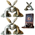thumbnail image 1 of 2 Set Twin Flame Dragon Book Stand - Gold Silver Display, 1 of 8