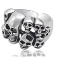 thumbnail image 4 of Retro Vintage Punk Style Skull Alloy Ring for Men  Electroplated Finish, Unique Design, 4 of 5