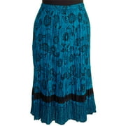 Women's Plus Print Crinkle Skirt