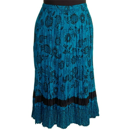 Women's Plus Print Crinkle Skirt