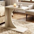 thumbnail image 4 of Christmas C Shaped C Table For Sofa & Couch, Multipurpose Small Space Side Table Sturdy MDF End Table For Living Room, Bedroom, Beige, 4 of 8