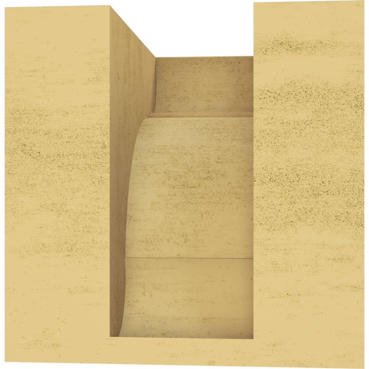 5"W x 5"D x 5"H Wide Bryant Rough Cedar Woodgrain TimberThane Corbel, Primed Tan