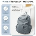 thumbnail image 6 of Basic Backpack for High School Women Men, Simple Bookbag Lightweight Casual Daypack College Backpack Waterproof School Bag Carry on Laptop Backpack Daily Rucksack, Grey-Blue, 6 of 9