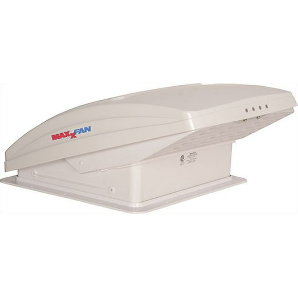 MaxxAir Ventilation Solutions Roof Vent 00-07000K MaxxFan Deluxe; Remote Control Powered Opening; For 14 Inch x 14 Inch Vent; With Fan; White