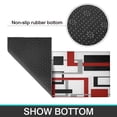 thumbnail image 7 of 2 Piece Grey Red Geometric Rug Kitchen Rug Set, Decor Kitchen Rugs, Absorbent Non-Slip Washable Floor Mats, Home Indoor Runner Rugs 17"x47"+17"x30", 7 of 7