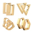 thumbnail image 4 of Pendientes de acero inoxidable de estilo coreano con personalidad geométrica para hombres y mujeres, pendientes de moda, pendientes simples, pendientes triangulares de acero de titanio, 4 of 6