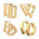 thumbnail image 4 of Pendientes de acero inoxidable de estilo coreano con personalidad geométrica para hombres y mujeres, pendientes de moda, pendientes simples, pendientes triangulares de acero de titanio, 4 of 6