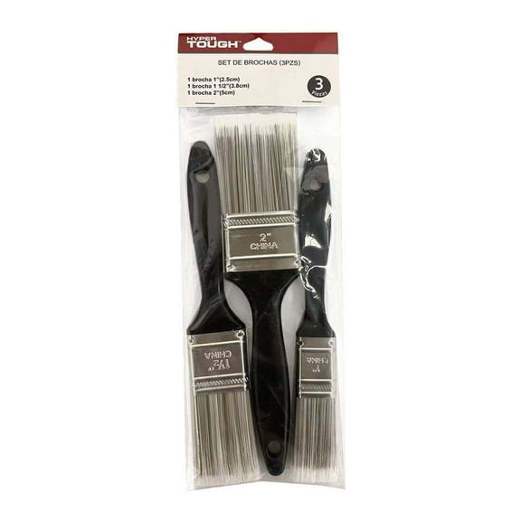 Juego de Brochas para Pintar Hyper Tough Negro 3 Piezas