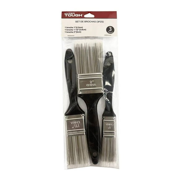 Juego de Brochas para Pintar Hyper Tough Negro 3 Piezas