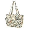 thumbnail image 2 of FORMRS Tote Bag for Women Quilted Large Capacity Travel Work Carry On Shoulder Handbag, Green Birds, 2 of 7