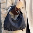 thumbnail image 6 of Hfnxid Slouchy Tote Bag Cute Nylon Solid Pleated Handbag Women Travel Casual Shoulder Satchel Bag, 6 of 6