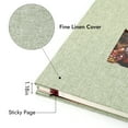thumbnail image 3 of Bevtee Photo Album Self Adhesive 4x6 8x10 DIY Picture Scrapbook, 40 Pages Linen Cover with Display Window, with Pen, for Moms, Families, Babies, and Weddings, Grass Green, 3 of 7
