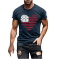 thumbnail image 3 of UVEASISHA Independence Day T Shirts for Men Short Sleeve Novelty Graphic Tees 4th of July Patriotic Tee Tops Navy M, 3 of 6