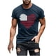 thumbnail image 2 of Tops para hombre, blusas y camisas de cuello redondo y manga corta para hombre, camiseta de cuello redondo y manga corta con estampado de la bandera del Día de la Independencia de Estados Unidos para, 2 of 5
