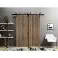 thumbnail image 3 of Sliding Closet Barn Bypass Doors 56 x 84 inches | Planum 0010 Walnut | Sturdy 6.6ft Rails Hardware Set | Wood Solid Bedroom Wardrobe Doors, 3 of 6