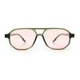 thumbnail image 4 of Boho Thin Plastic Racer Retro Color Hipster Fashion Sunglasses Green - Pink, 4 of 8