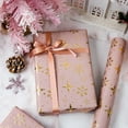 thumbnail image 4 of HOMERAL Kraft Christmas Wrapping Paper - Snowflake Metallic Embossed Foil Luxury Gift Wrap Roll for Birthdays,Parties,Crafts,Holiday - 17 Inch x 33 ft, 4 of 6