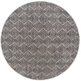 thumbnail image 2 of Rugs.com Eco Trellis Collection Rug – 7 Ft Round Charcoal Ivory Medium Rug Perfect For Kitchens, Dining Rooms, 2 of 9