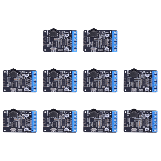 Componentes electrónicos del módulo amplificador audio estéreo doble canal XY-P15W 12V/24V