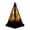 B003- Multicolor, variant on Halloween Home Decor Indoor, Spooky Halloween Decor, Halloween Witch Decor, Halloween Lights Battery Operated, Pyramid Shaped Etched Lantern with Flying Witch Ghost Bat Design for