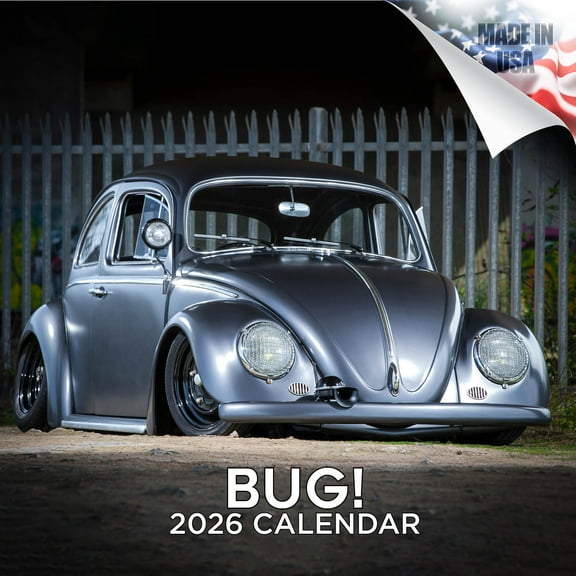 2025 2026 Beetle Calendar - Tribute Classic Car Monthly Wall Calendar - 12 x 24 Open - Thick No-Bleed Paper - Giftable - Academic Teacher's Planner Calendar Organizing & Planning - Made in USA