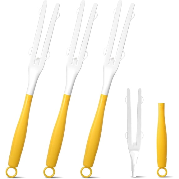 ACDANC 3 Pack Replacement Duster Handles – Compatible with Duster Refills,Extendable & Detachable Mop Handles for Tight Spaces (Yellow)