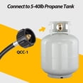 thumbnail image 4 of wqlpp-12 FT Universal Propane Extension Hose with Gauge - Leak Detector Replacement for Propane Tank, Gas Grill, Heater, RV, Fire Pit and More - Type1 Tank x Male QCC/POL Fittings, 4 of 4