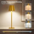 thumbnail image 4 of Modern Led Portable Cordless Table Lamp,usb Rechargeable Touch Desk Lamp,3 Color & Stepless Dimming, 4 of 5