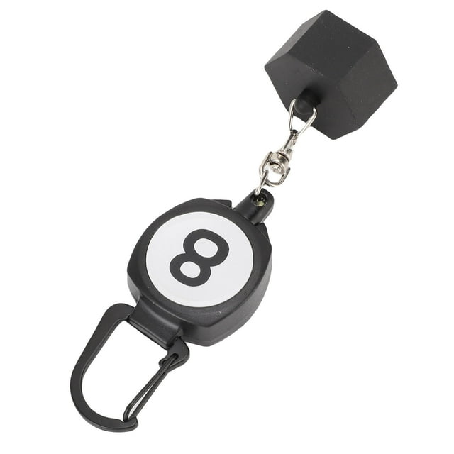 Pool Chalk Holder, Billiard Chalk Holder ABS Portable with Retractable Rope Buckle for Billiard Accessory