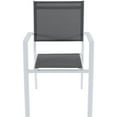 thumbnail image 5 of Hanover Naples 7-Piece Outdoor Dining Set | Aluminum 63" x 35" Patio Table with 6 Stackable Sling Chairs | Modern, Comfortable, and Weather-Resistant | NAPDNS7PC-WHT, 5 of 14