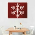 thumbnail image 2 of Nawypu  Christmas Snowflake Wall Art,Winter Wall Print Christmas Decoration,Red Wall Poster Painting,Canvas Wall Art Decor for Home Living Room Bedroom, 2 of 4